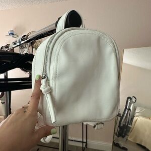 Mini white backpack